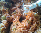 Foto del paso 5 de la receta: Arroz rojo con pollo y verduras