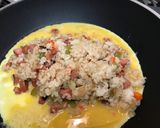 A picture of step 4 of Omerice (Egg over Rice).