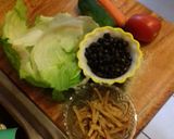 A picture of step 1 of Fresh Salad with Beans and Tortilla Strips.