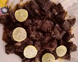 A picture of step 6 of Fry kaleji.