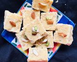 A picture of step 4 of Besan Burfi.