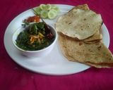 A picture of step 9 of Palak Hariyali.