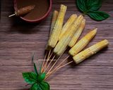 A picture of step 6 of Baby corn Satay.