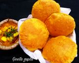 A picture of step 10 of Bedmi Poori and Aloo Sabzi.