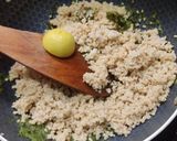 A picture of step 4 of Kodo millet Coriander rice.