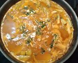Foto del paso 4 de la receta Merluza con guarnición de patatas, gambas y potón