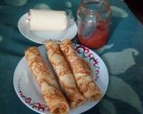 Pas rețetă Clătite cu brânză și cu dulceață 2 fotografie