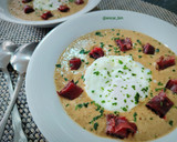 Foto del paso 9 de la receta: Crema de setas con cecina y huevo poché