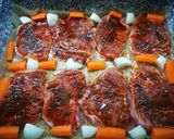 Csőben sült karajszeletek 🥩vele sült zöldségekkel 🥕 recept fázis 3 fotója