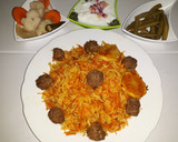 عکس مرحله 1 از دستور هویج پلو با گوشت قلقلی