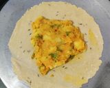 A picture of step 2 of Aloo Paratha with Curd.
