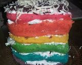Foto langkah ke 6 dari resep Love Rainbow Cake Kukus.