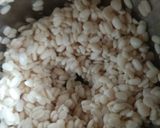 A picture of step 1 of Dahi Bhalle chaat.