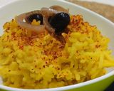 Foto del paso 7 de la receta Arroz Basmati con Cúrcuma, Tajín picante y olivas negras