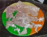 A picture of step 9 of Tiranga Kaaju Burfi.