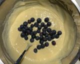 A picture of step 4 of Lemon and blueberry drizzle muffins.