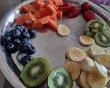 A picture of step 2 of Fruit custard.