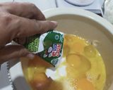 Foto langkah ke 2 dari resep Bolu Lapis Santan Pandan Coklat.