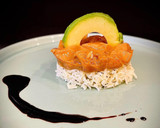 Foto del paso 7 de la receta: Tartar saludable: salmón con salsa Perrins, soja, mostaza de Dijon y arroz con polvo de hierbabuena