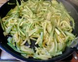 A picture of step 2 of Salmon, Zucchini, and Leek Lasagna.