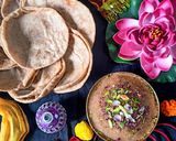 A picture of step 12 of Halwa Poori.