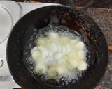 A picture of step 3 of Arbi stir fry.