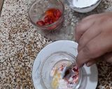 A picture of step 1 of Pineapple and strawberry chaat.