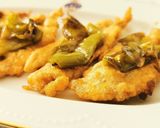 Foto del paso 5 de la receta Pincho de Boquerones fritos con Pimiento verde asado