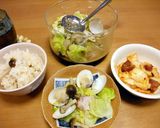 A picture of step 7 of Sake Steamed Surf Clams with Cabbage Made in the Microwave.