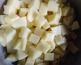 A picture of step 1 of Jeera aloo.