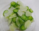 A picture of step 2 of Kids Love This! Simmered Cucumber & Daikon Radish.
