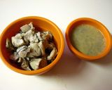 A picture of step 2 of Soy Milk Gratin with Oyster and Spinach.