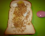 A picture of step 3 of For a Lunch for One Sesame Cheese Toast.