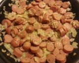 A picture of step 2 of Hot dog Casserole.