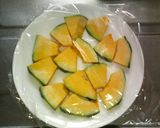 A picture of step 2 of Butter Kabocha with Black Sesame Seeds.