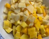 A picture of step 4 of Fruit Custard 🍑🍎🥭.