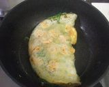 A picture of step 6 of Tender & Spongy, Chrysanthemum Greens Taiwanese Shrimp Omelette.