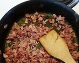 A picture of step 5 of BFR (Bacon Fried Rice).