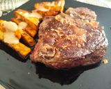 Foto del paso 7 de la receta: Chuletón de ternera a la plancha con patatas rústicas al horno y mayonesa de miso y yakiniku