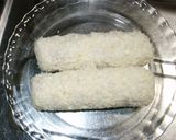 A picture of step 5 of Rolled Chikuwa Fish Stick and Pork Cutlets with Plum, Shiso, and Cheese.