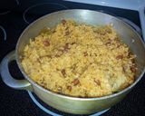 A picture of step 8 of Puertorican Rice and Beans.