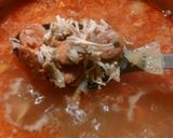 A picture of step 4 of Chicken rice soup Portuguese style.