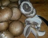 A picture of step 1 of Sig's Bread and Mushroom soup.