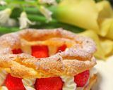A picture of step 9 of Easy Paris-Brest Cream Puffs using Pancake Mix for Festive Occasions.