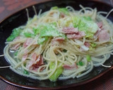 A picture of step 6 of Simple Spring Cabbage & Bacon Soup Pasta.