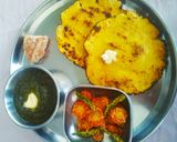 A picture of step 4 of Makke ki roti and sarson da saag 🥗🥗.