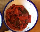 A picture of step 9 of Lamb Slovaki, Mediterranean Beans and Chargrilled red peppers 🇨🇾🇬🇷.