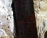 A picture of step 11 of Chocolate Swiss roll on pan.