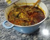 A picture of step 10 of Egusi soup.