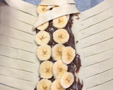 Foto del paso 2 de la receta: Trenza de hojaldre rellena de nutella y plátano 🍌